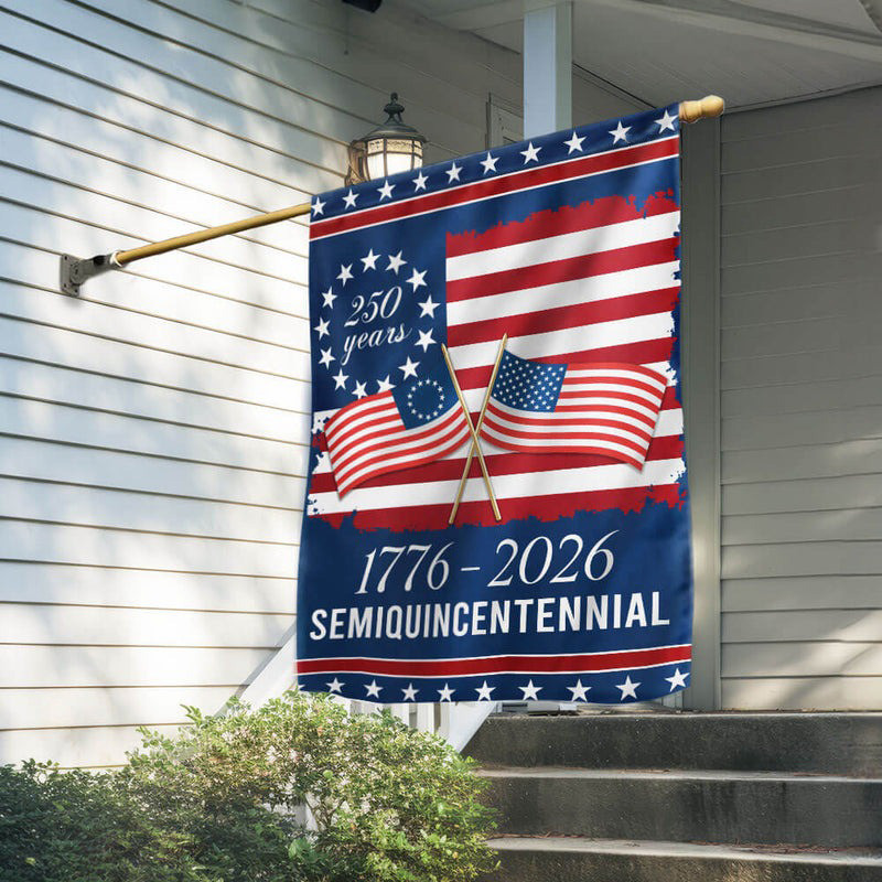 Semiquincentennial 250Th Anniversary Flag 1776 2026 205 Years American Flag Decorations