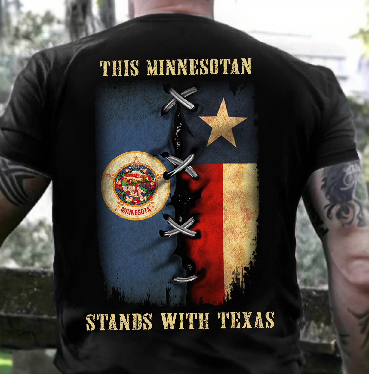 This Minnesotan Stands With Texas Shirt Minnesota Support Texas T-Shirt Patriotic Gift