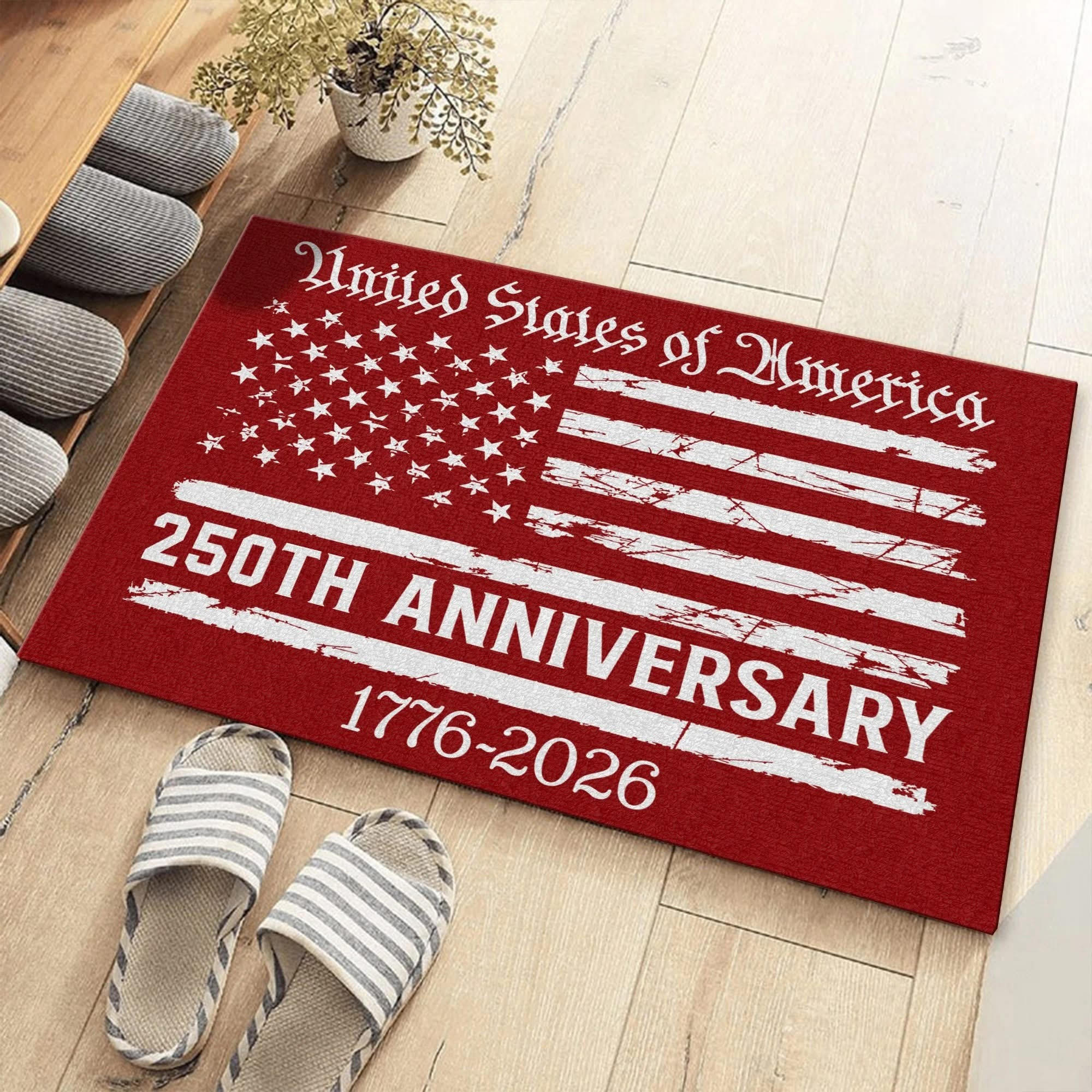 United States Of America 250th Anniversary Doormat 1776 2026 Welcome Mat Patriotic Gifts
