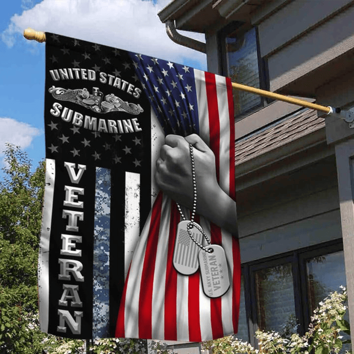 United States Submarine Veteran Flag American Flag US Navy Merch Veteran Outdoor Decor Gifts