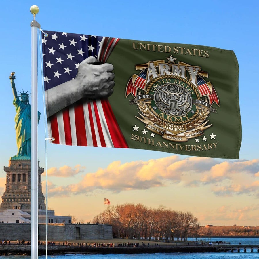 US Army 250th Anniversary Flag Patriotic Outdoor Decor Best Gift For Army Veteran