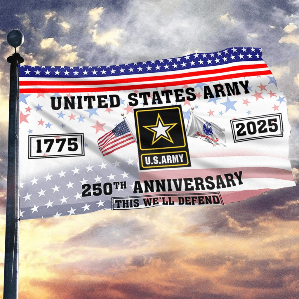 U.S Army 250th Anniversary This We'll Defend Flag 1775 2025 Decor Idea For Veteran House