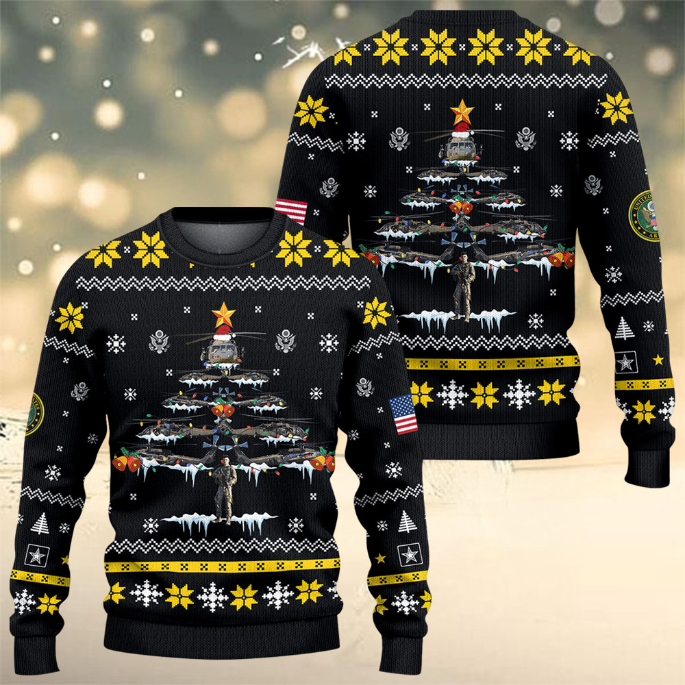 US Army 250Th Anniversary Ugly Christmas Sweater Xmas Sweater Army Retirement Gifts