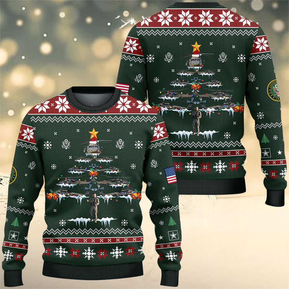 US Army 250Th Anniversary Ugly Christmas Sweater Xmas Sweater Army Retirement Gifts - Image 2