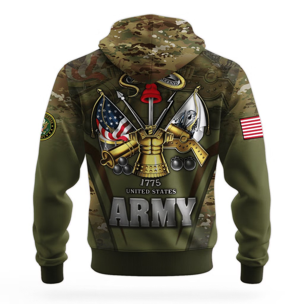 US Army This We'll Defend 250Th Anniversary Camo Hoodie 2025 Army Veteran Apparel Gifts - Image 2