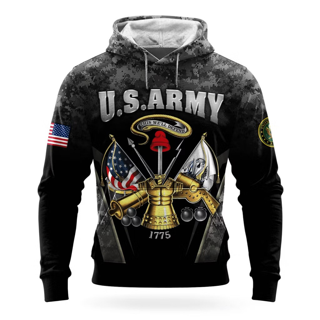 US Army This We'll Defend 250Th Anniversary Hoodie Army Veteran Apparel Patriotic Gifts
