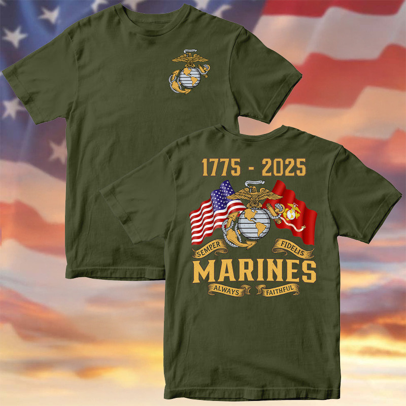 US Marine Corps 250 Years Semper Fi Shirt 250Th Anniversary USMC Merch Veterans Gifts 2025
