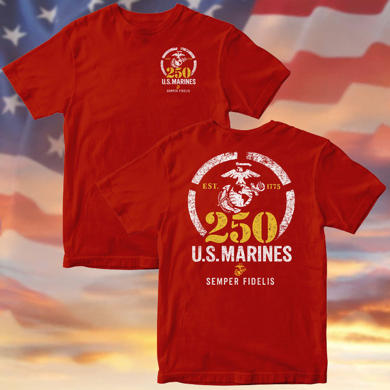 US Marine Corps 250 Years Shirt 250Th Anniversary USMC Merch Best Veterans Day Gifts 2025