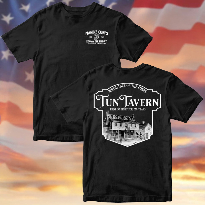 US Marine Corps 250th Birthday Tun Tavern T-Shirt 2025 Veterans Day Gifts For Marines