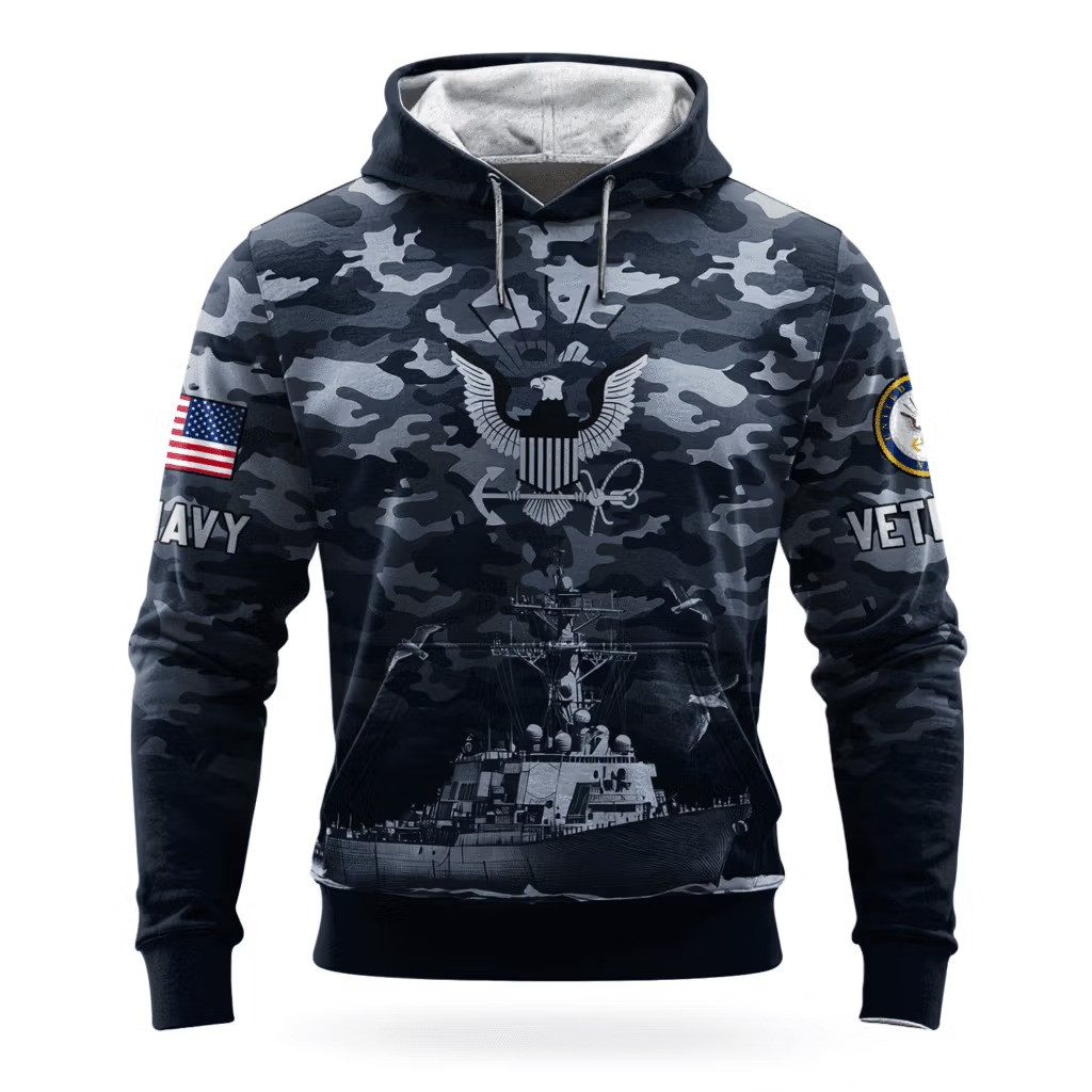 US Navy 250Th Anniversary Camo Hoodie 1775 2025 USN Merch Apparel Gifts For Veterans Day