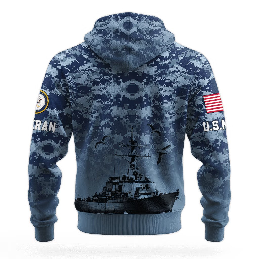 US Navy 250Th Anniversary Camo Hoodie 1775 2025 USN Merch Good Gifts For Veterans Day - Image 2