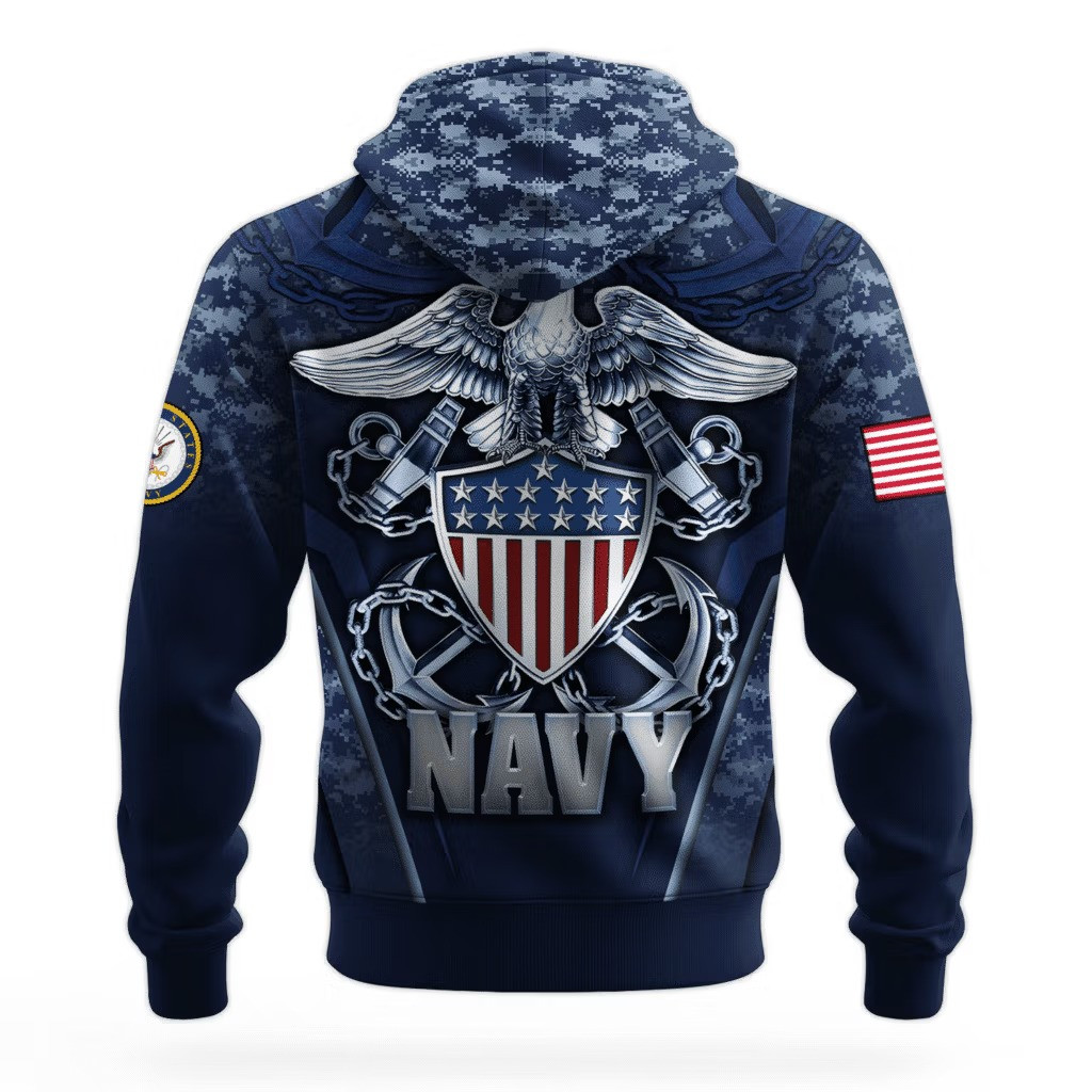 US Navy 250Th Anniversary Camo Hoodie 1775 2025 USN Merch Unique Navy Veteran Gift Ideas - Image 2