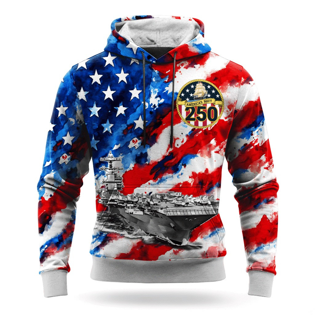 US Navy 250Th Anniversary Hoodie 1775 2025 USN Merch Best Gift Ideas For Navy Veterans