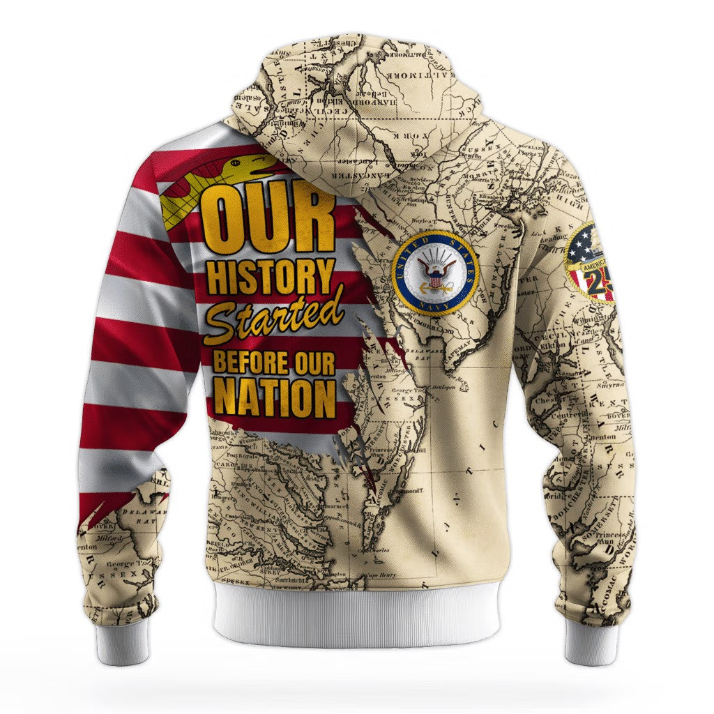US Navy 250Th Anniversary Hoodie 1775 2025 USN Merch Navy Veteran Clothing Gifts For Him - Image 2