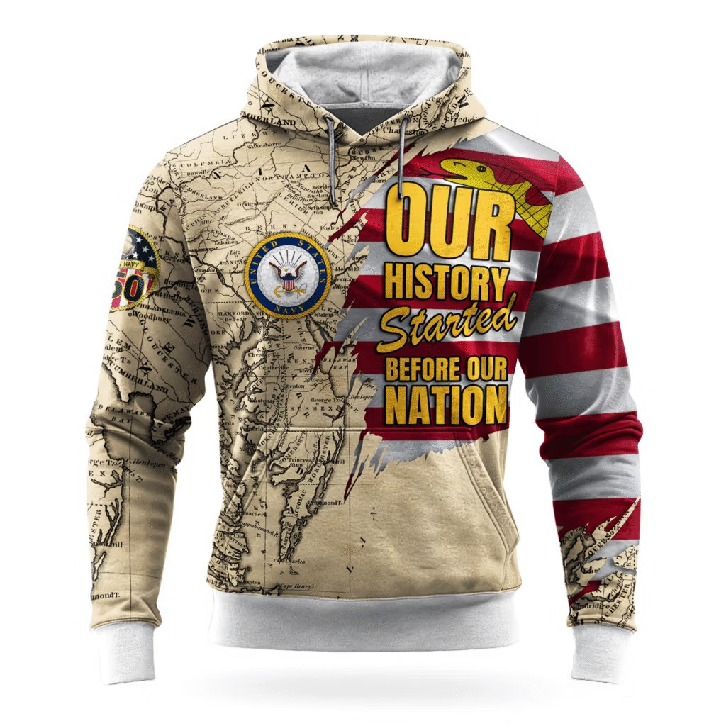 US Navy 250Th Anniversary Hoodie 1775 2025 USN Merch Navy Veteran Clothing Gifts For Him