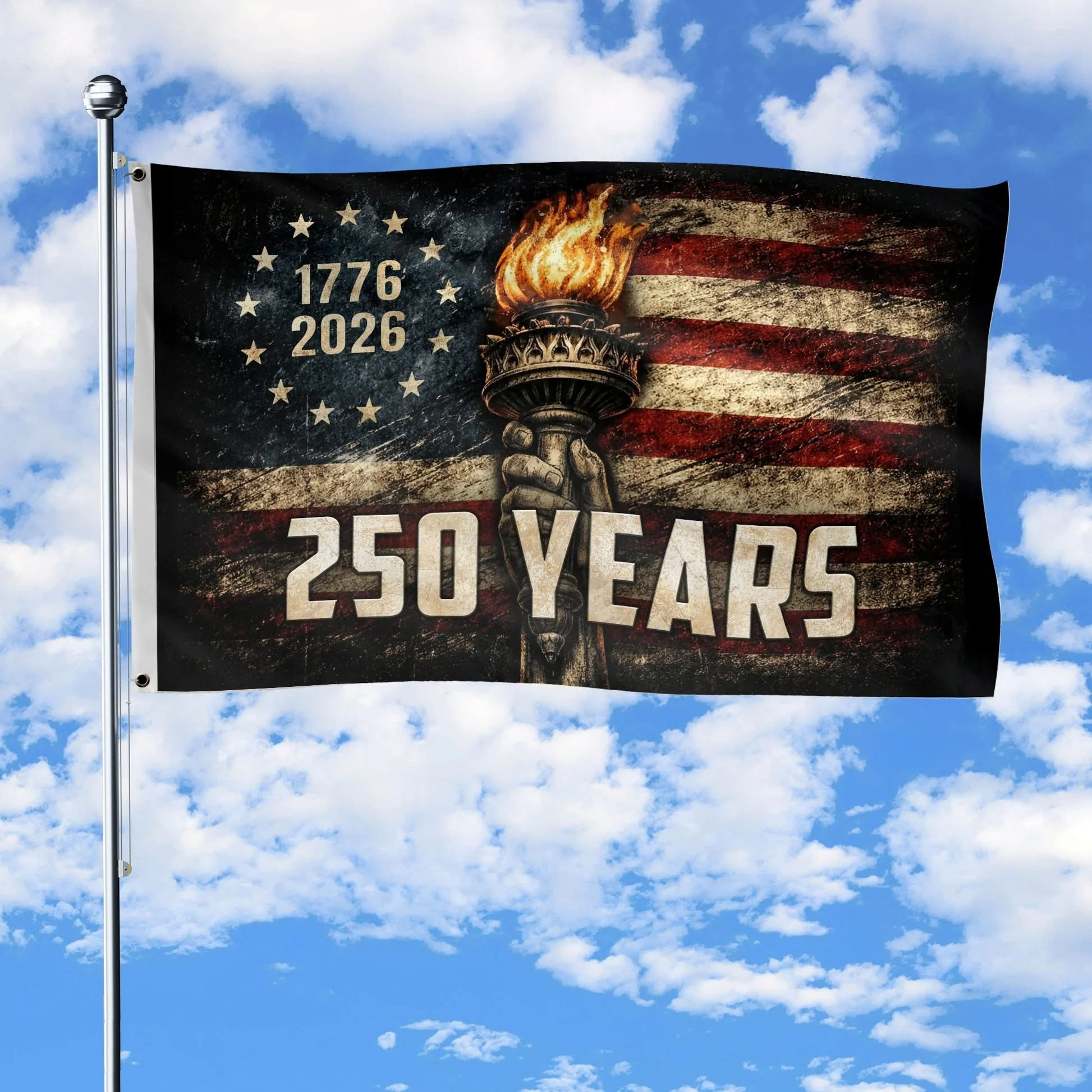 USA 250 Years Anniversary Flag American Flag 1776 2026 Independence Day Outdoor Decor Gifts