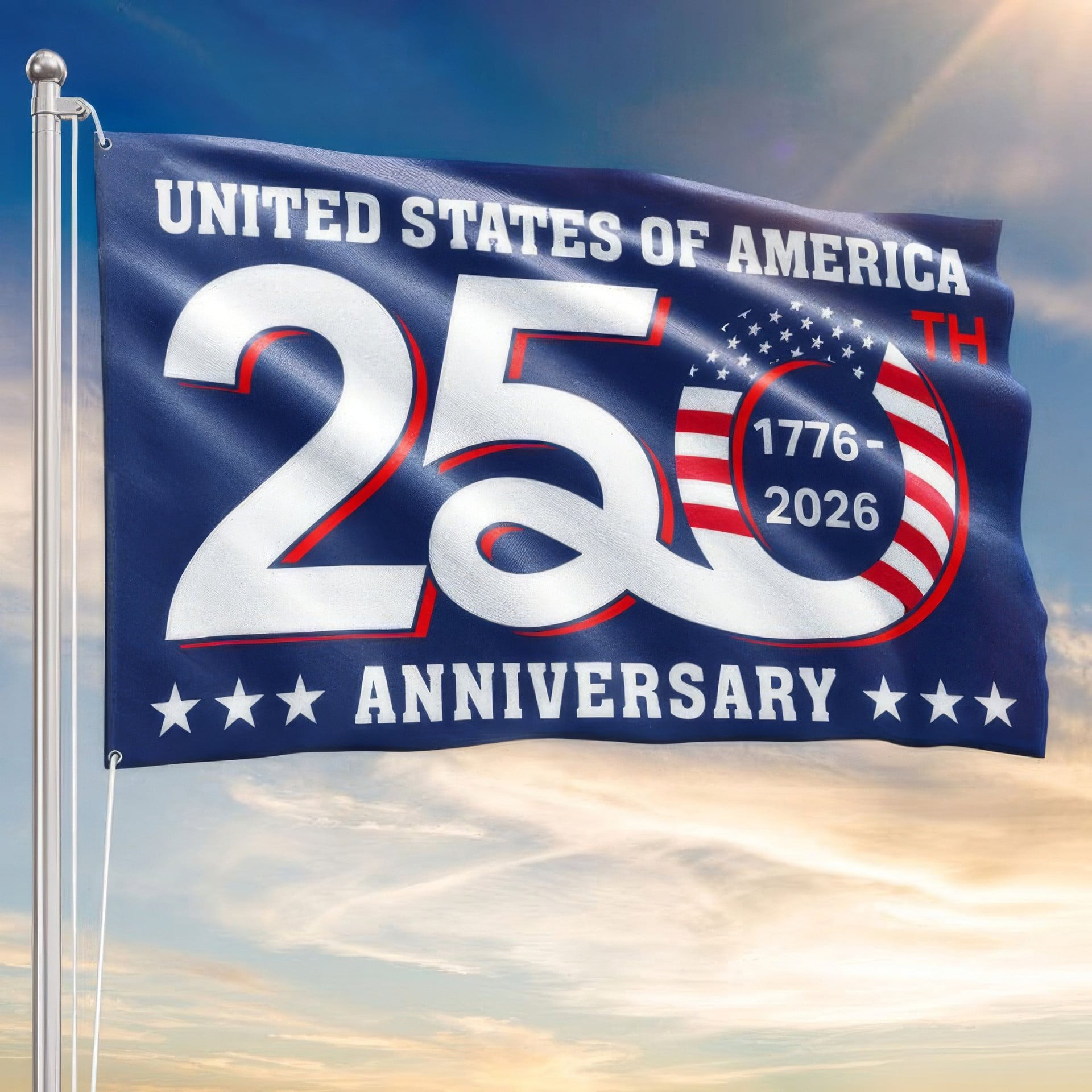 USA 250Th Anniversary Flag 1776 2026 Patriotic Outdoor Decor Gifts For 4th Of July