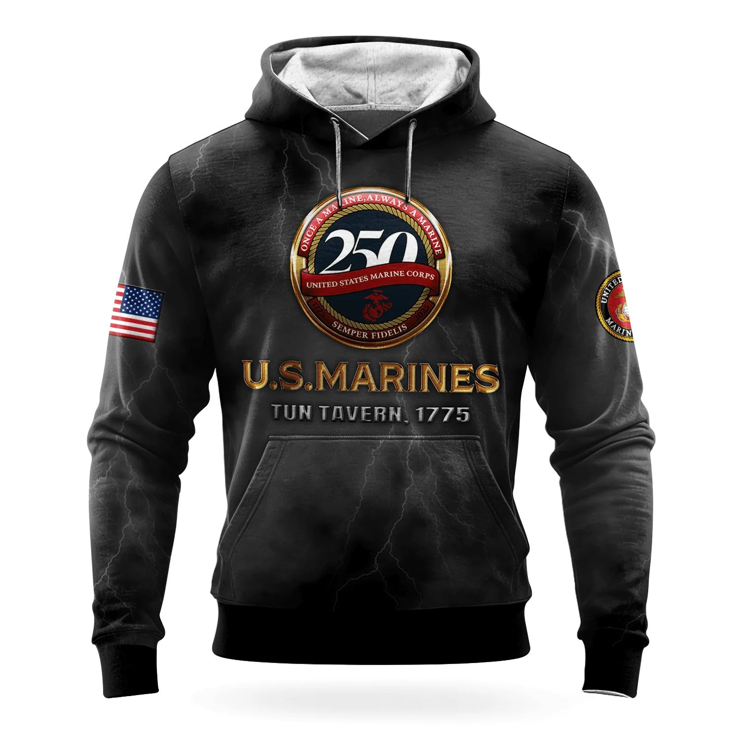 USMC 250Th Anniversary 1755 2025 Sweatshirt Marine Corps Merch Xmas Gifts For Veterans