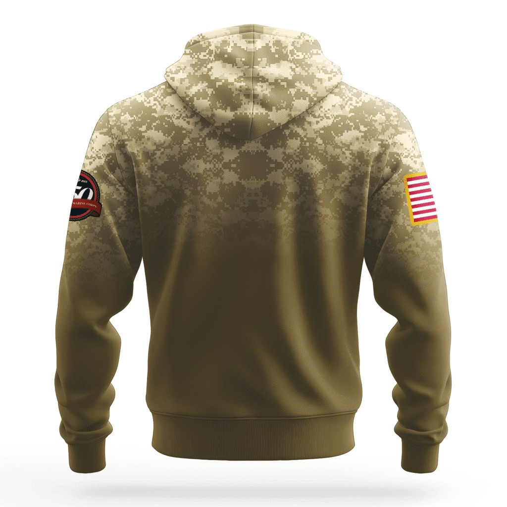 USMC 250Th Anniversary Camo Hoodie 1775 2025 Marine Corps Veteran Clothing Christmas Gifts - Image 2