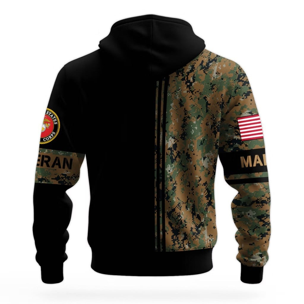 USMC 250Th Anniversary Camo Hoodie Marine Corps Veteran Apparel Best Gifts For Veterans Dad - Image 2
