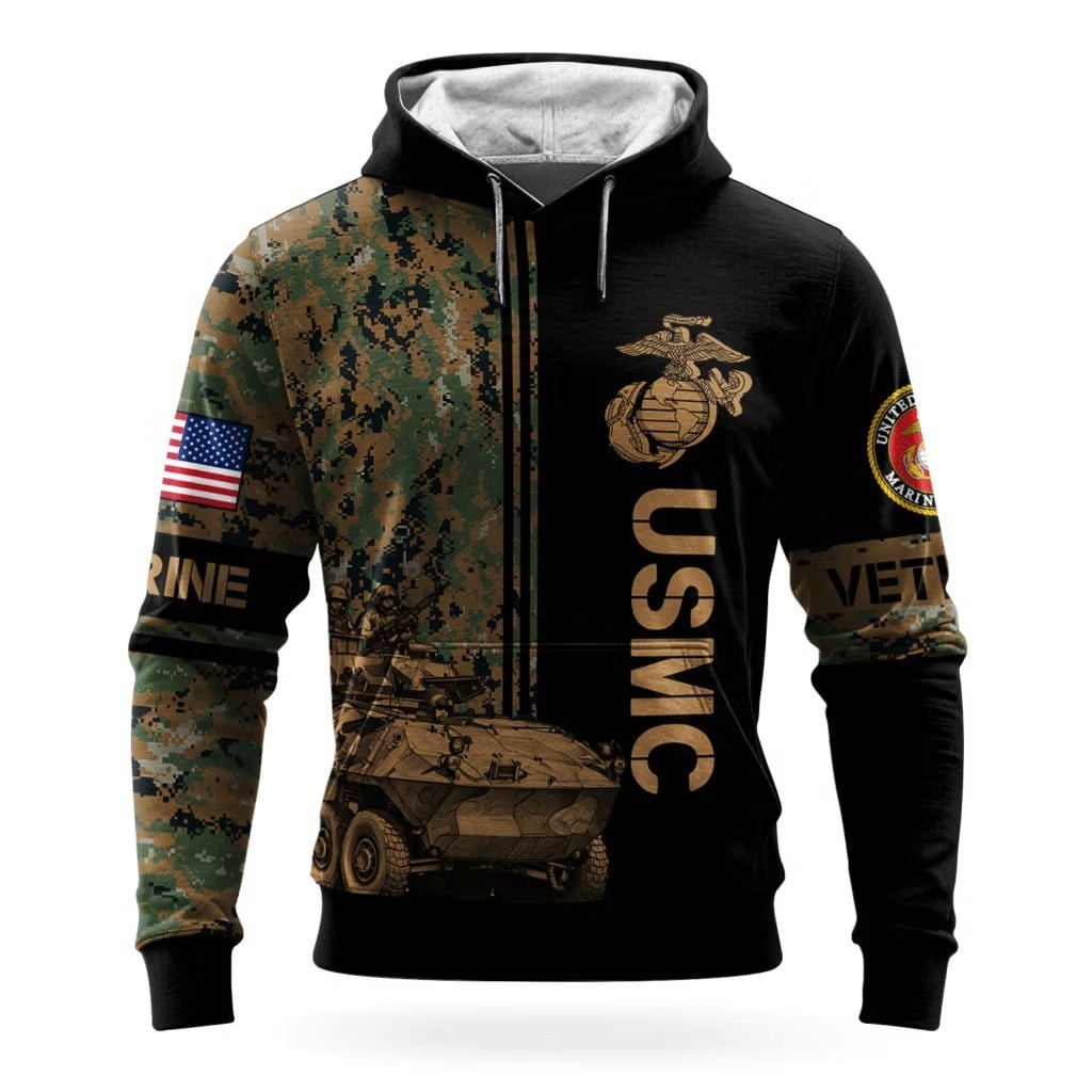 USMC 250Th Anniversary Camo Hoodie Marine Corps Veteran Apparel Best Gifts For Veterans Dad