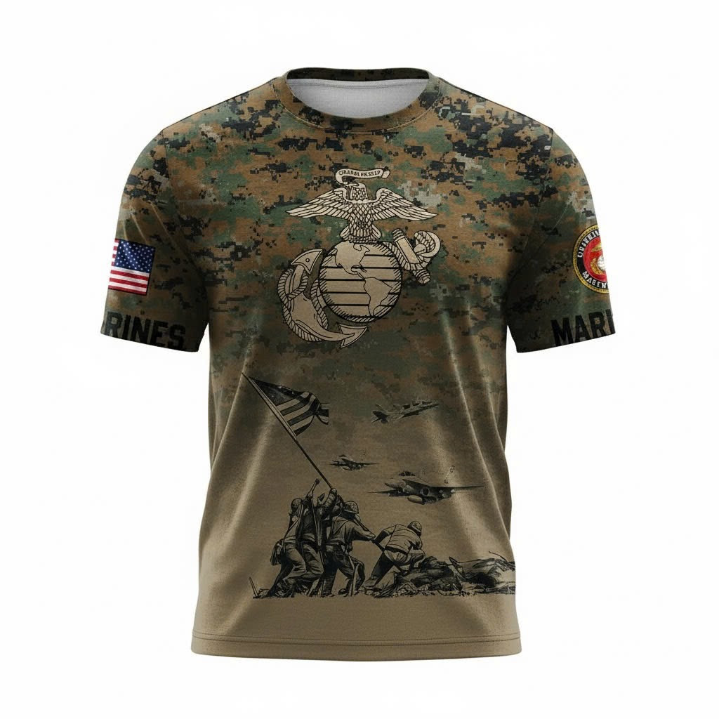 USMC 250Th Anniversary Camo Hoodie Marine Corps Veteran Clothing Best USMC Christmas Gifts - Image 3
