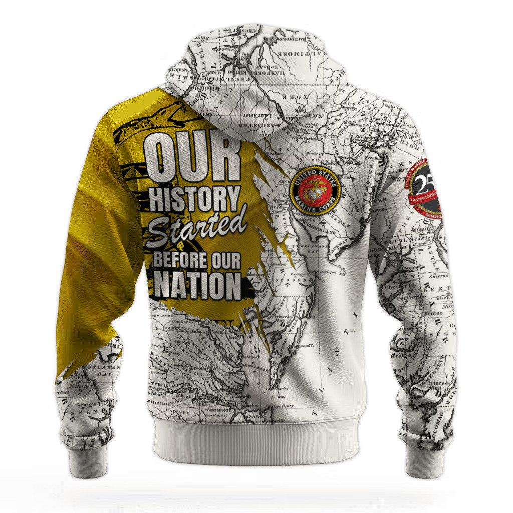 USMC 250Th Anniversary Hoodie Marine Corps Veteran Clothing Gifts For Veterans Day 2025 - Image 2