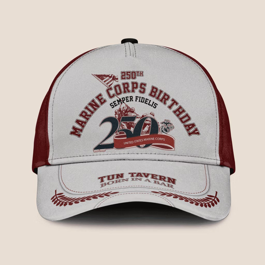 USMC Birthday 250Th Anniversary Hat Marine Corps 1775 2025 Turn Tavern Born In A Bar Cap