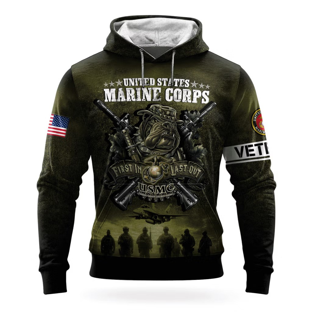 USMC Bulldog Devil Dog 250Th Anniversary Hoodie 1775 2025 Marine Corps Veteran Gift Ideas