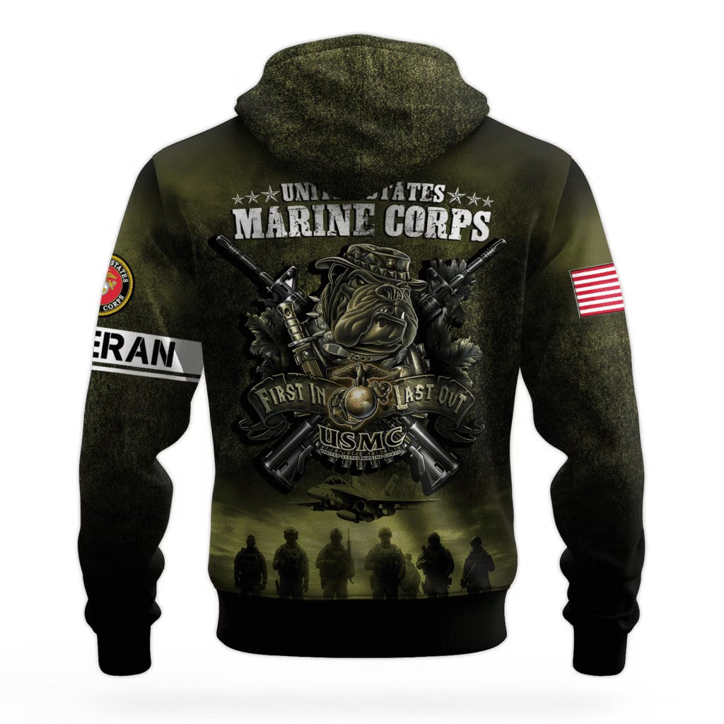 USMC Bulldog Devil Dog 250Th Anniversary Hoodie 1775 2025 Marine Corps Veteran Gift Ideas - Image 2