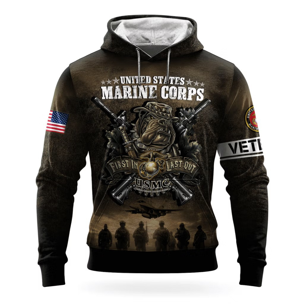 USMC Bulldog Devil Dog 250Th Anniversary Hoodie 1775 2025 Unique Marine Corps Veteran Merch