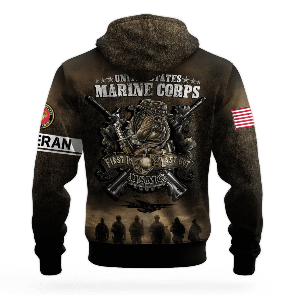 USMC Bulldog Devil Dog 250Th Anniversary Hoodie 1775 2025 Unique Marine Corps Veteran Merch - Image 2