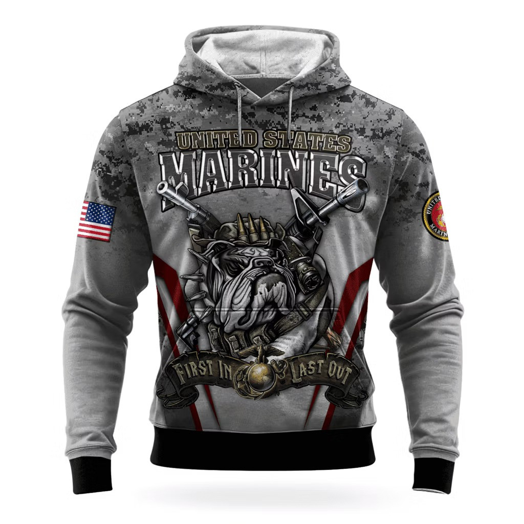 USMC Devil Dog 250Th Anniversary Hoodie 2025 Marine Corps Veteran Apparel Vet's Day Gifts