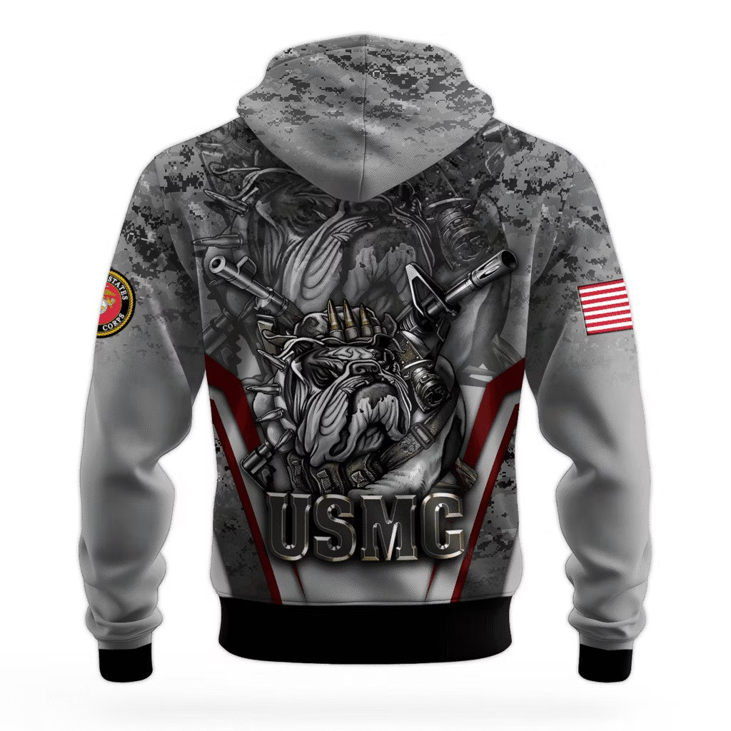 USMC Devil Dog 250Th Anniversary Hoodie 2025 Marine Corps Veteran Apparel Vet's Day Gifts - Image 2