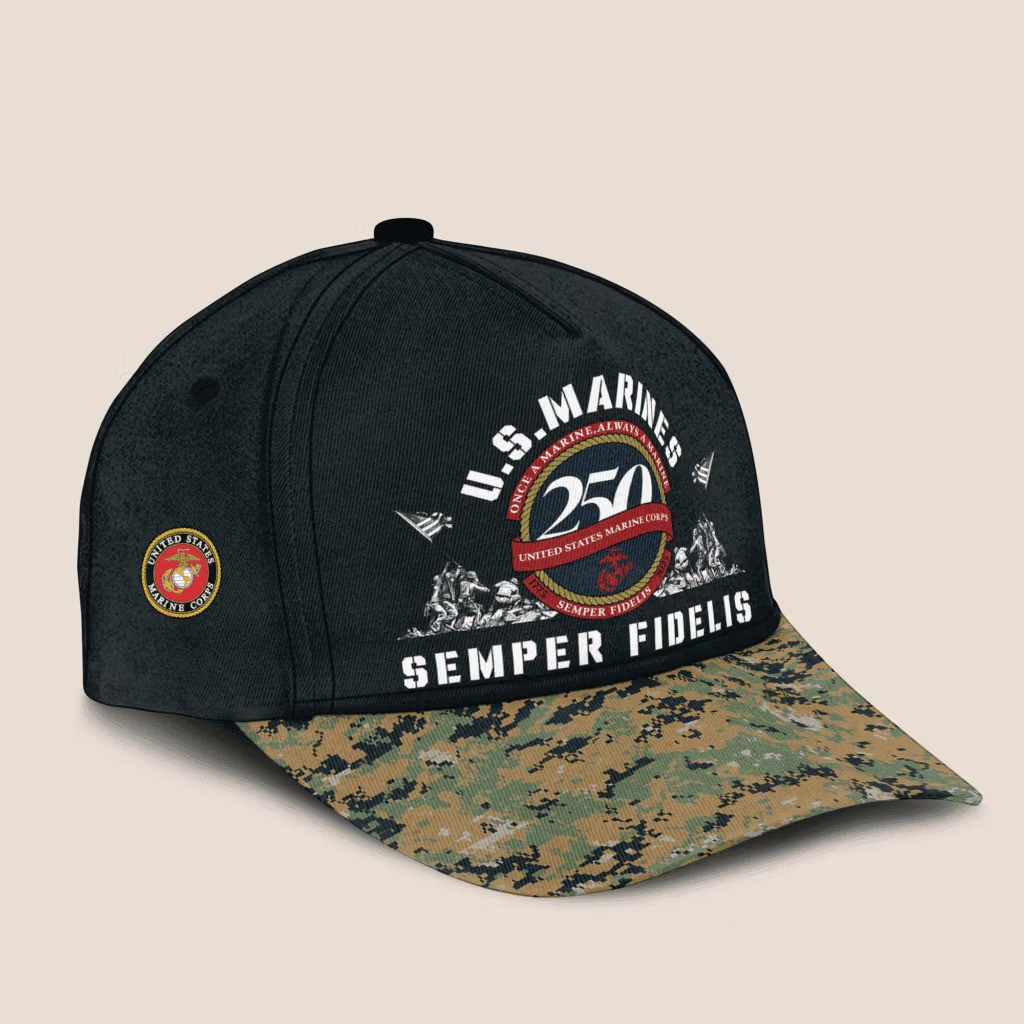USMC Semper Fi 250Th Anniversary Camo Hat 1775 2025 Marine Corps Gifts For Marine Veterans - Image 2