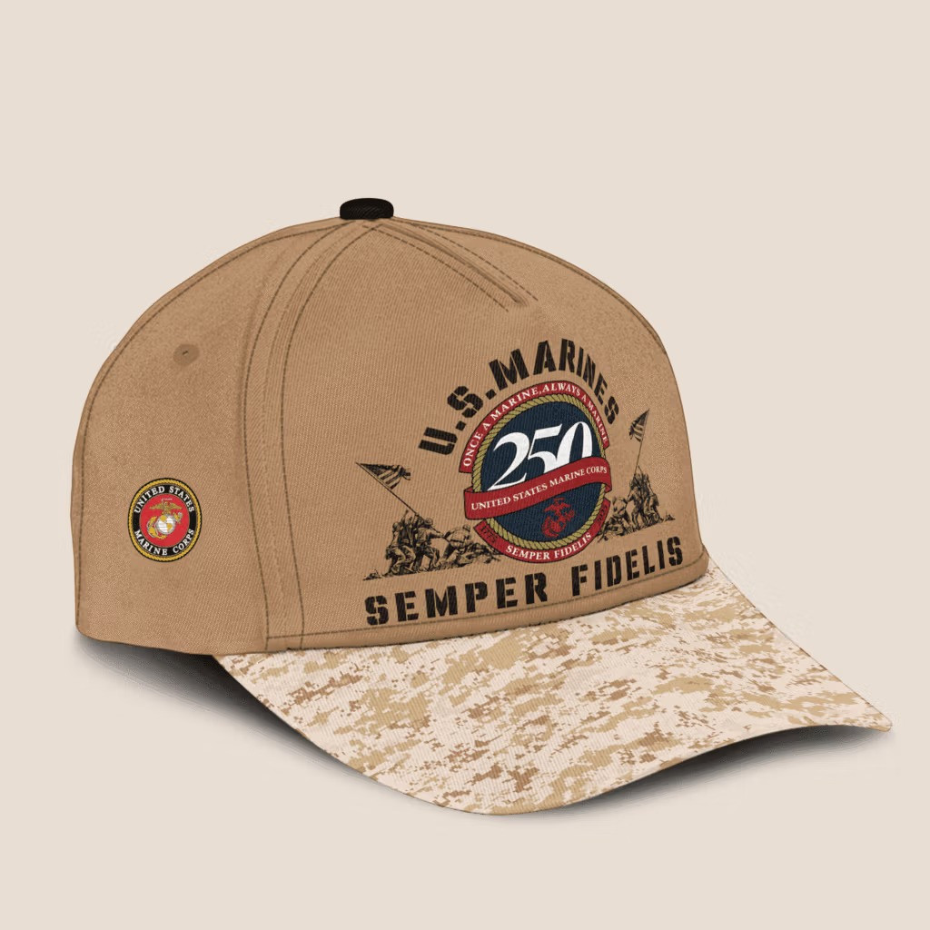 USMC Semper Fi 250Th Anniversary Camo Hat 1775 2025 Unique Gifts For Marine Corps Veterans - Image 2