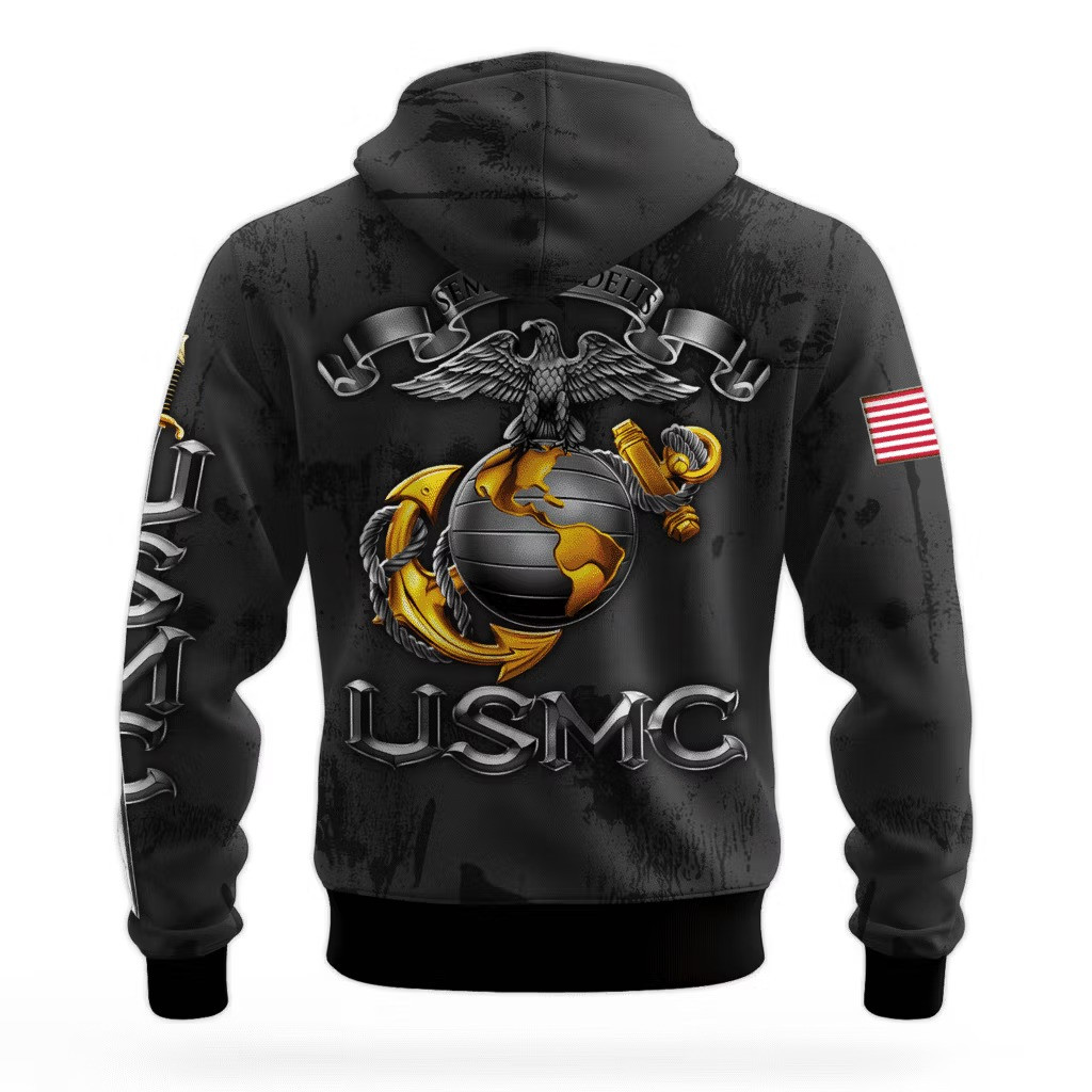 USMC Semper FI 250Th Anniversary Hoodie 1775 2025 Patriotic Marine Corps Veteran Clothing - Image 2