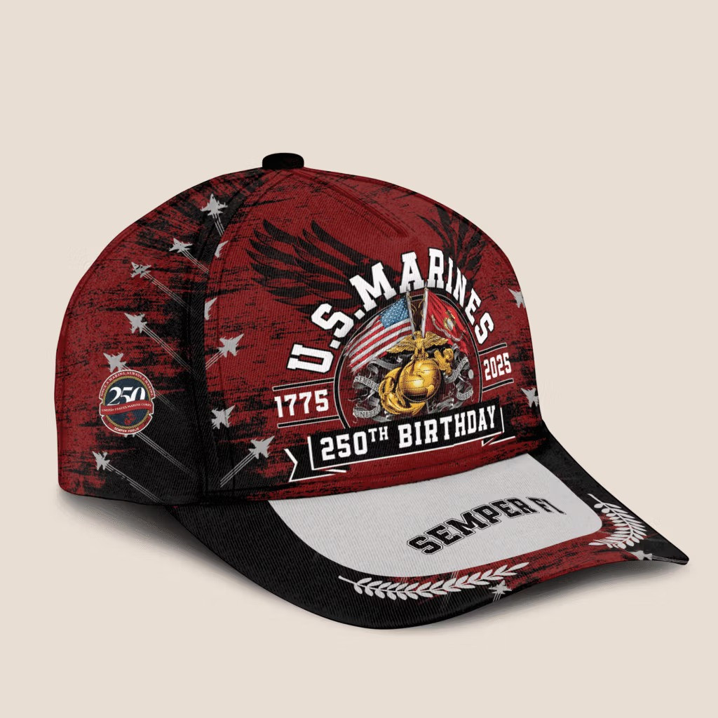 USMC Semper Fi 250Th Birthday Anniversary Hat 1775 2025 Merch Marine Corps Veteran Gifts - Image 2
