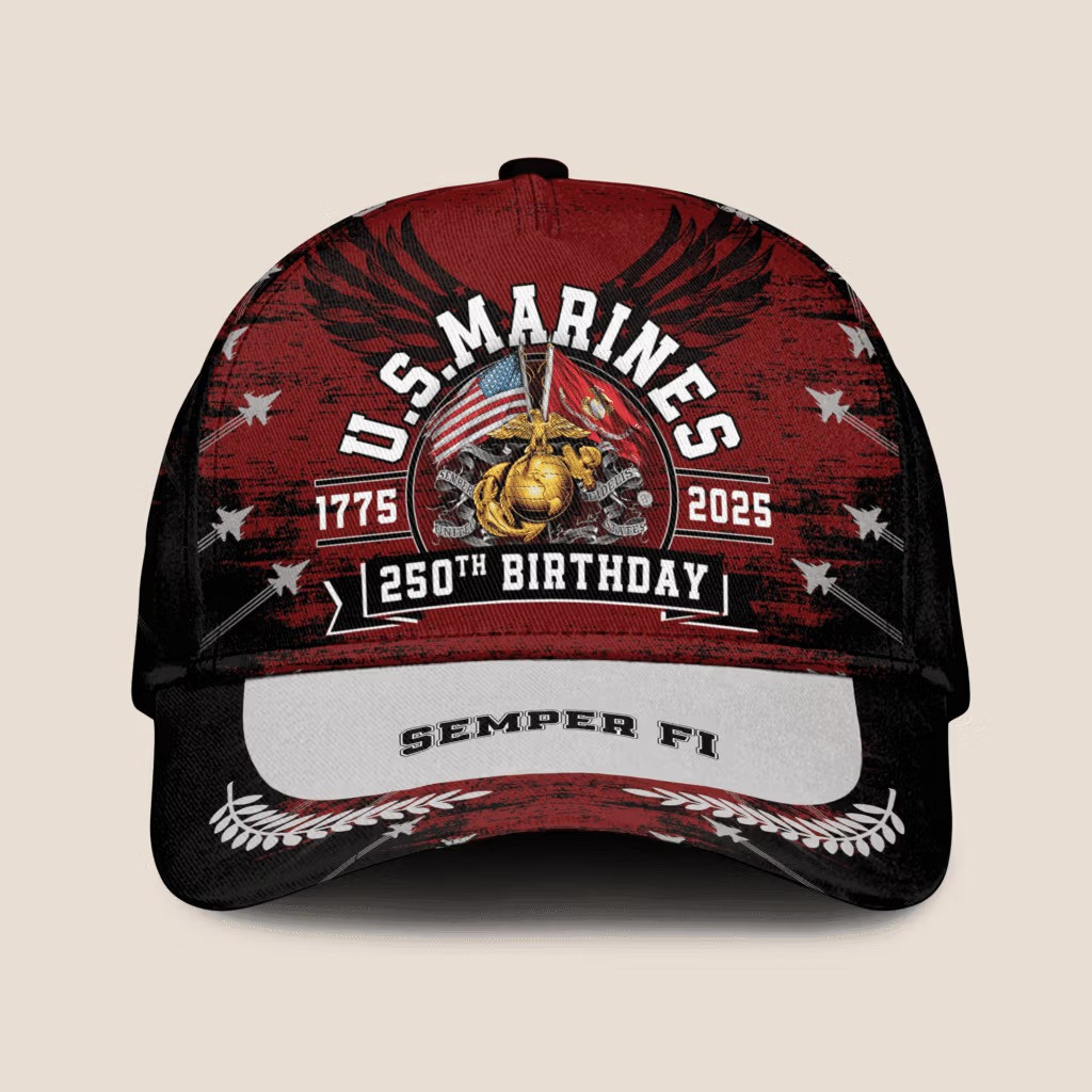 USMC Semper Fi 250Th Birthday Anniversary Hat 1775 2025 Merch Marine Corps Veteran Gifts