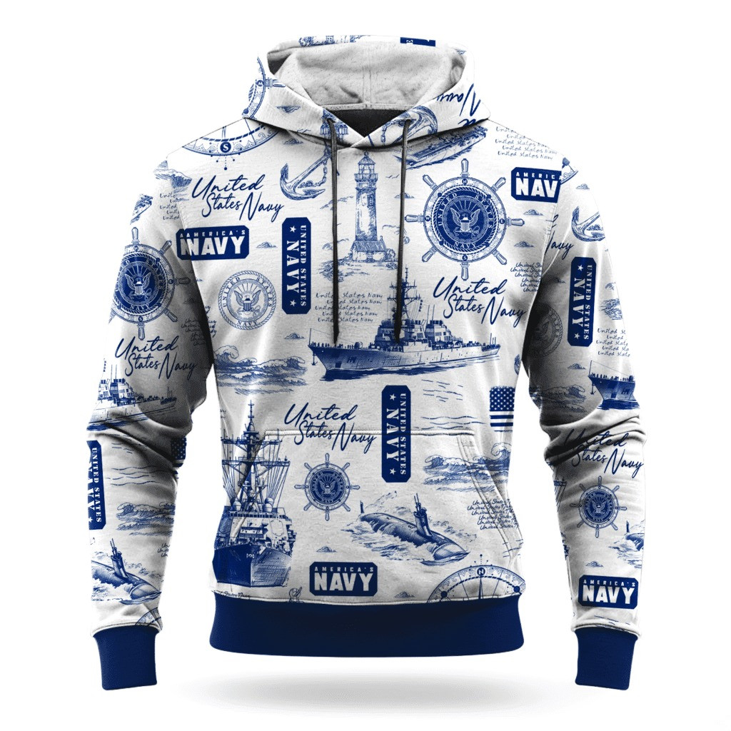 USN Navy 250Th Anniversary Hoodie Patriotic USN Merch United States Navy Veteran Apparel