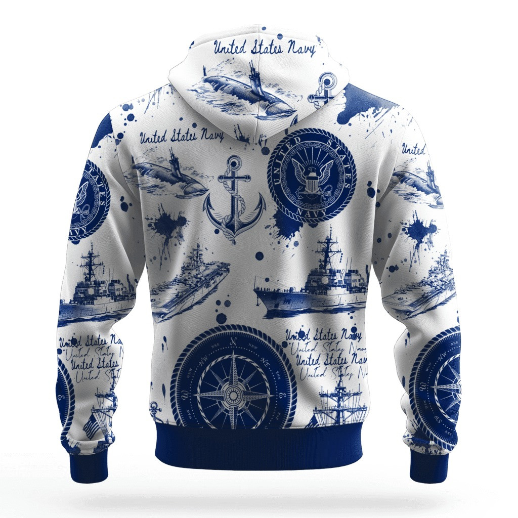 USN Navy 250Th Anniversary Hoodie USN Merch Unique Gifts For Navy Veterans - Image 2