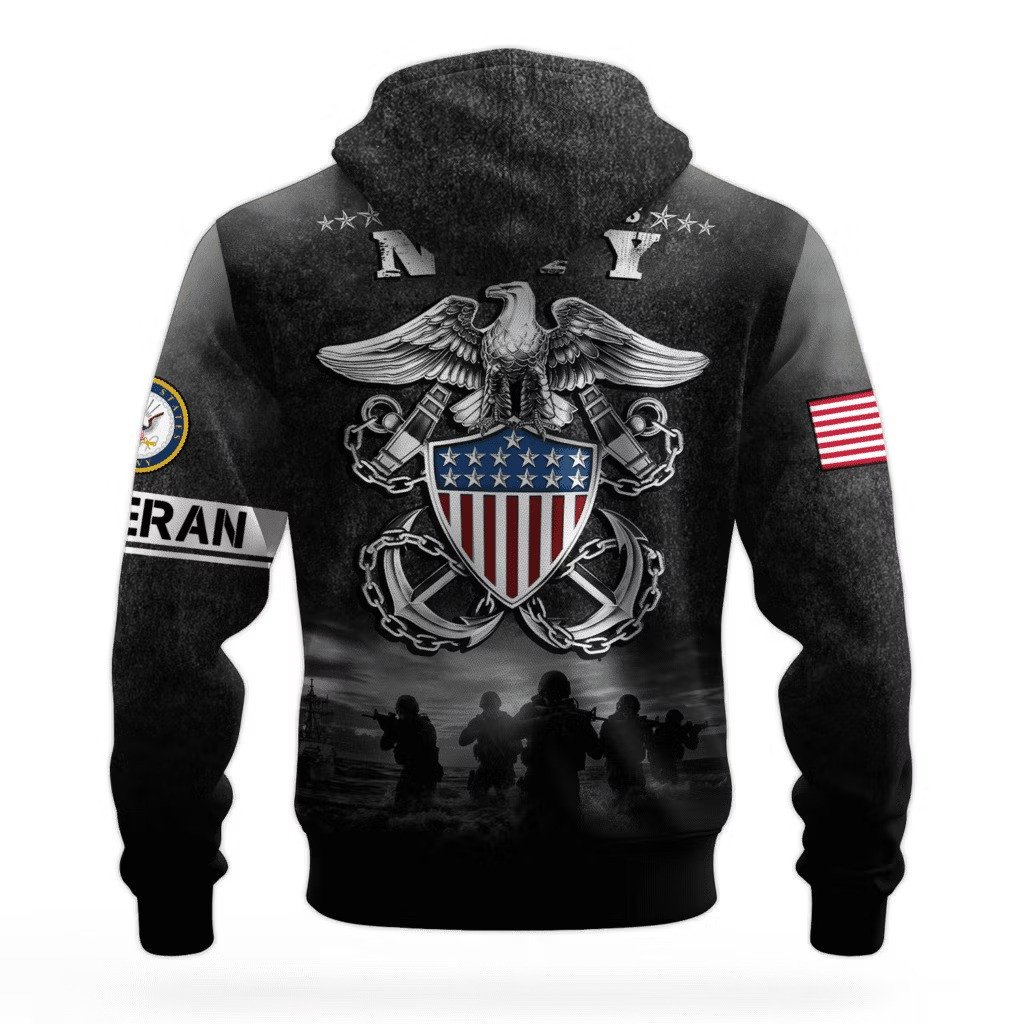 USN Navy Veteran 250Th Anniversary Hoodie Patriotic US Navy Veteran Apparel Gifts 2025 - Image 2
