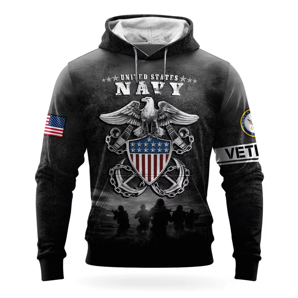 USN Navy Veteran 250Th Anniversary Hoodie Patriotic US Navy Veteran Apparel Gifts 2025