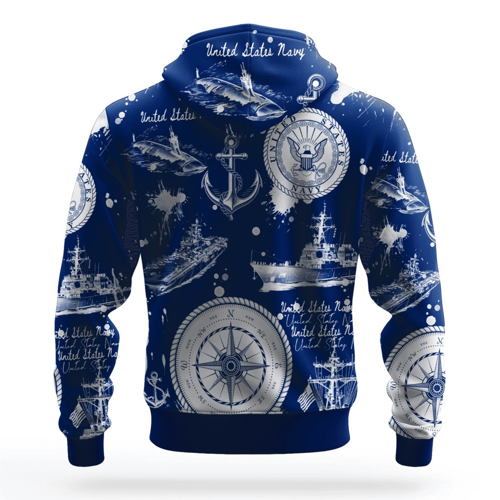 USN US Navy 250Th Anniversary Hoodie 1775 2025 Patriotic US Navy Veteran Clothing - Image 2