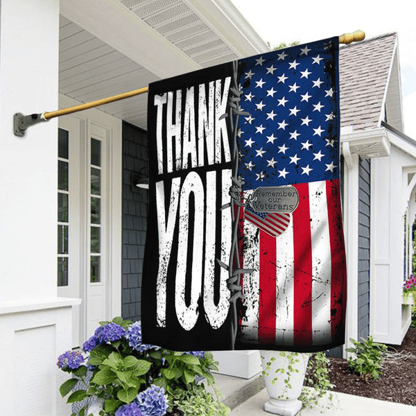 Veteran American Flag Remember Our Veterans Thank You Flag Fourth Of July Home Decor