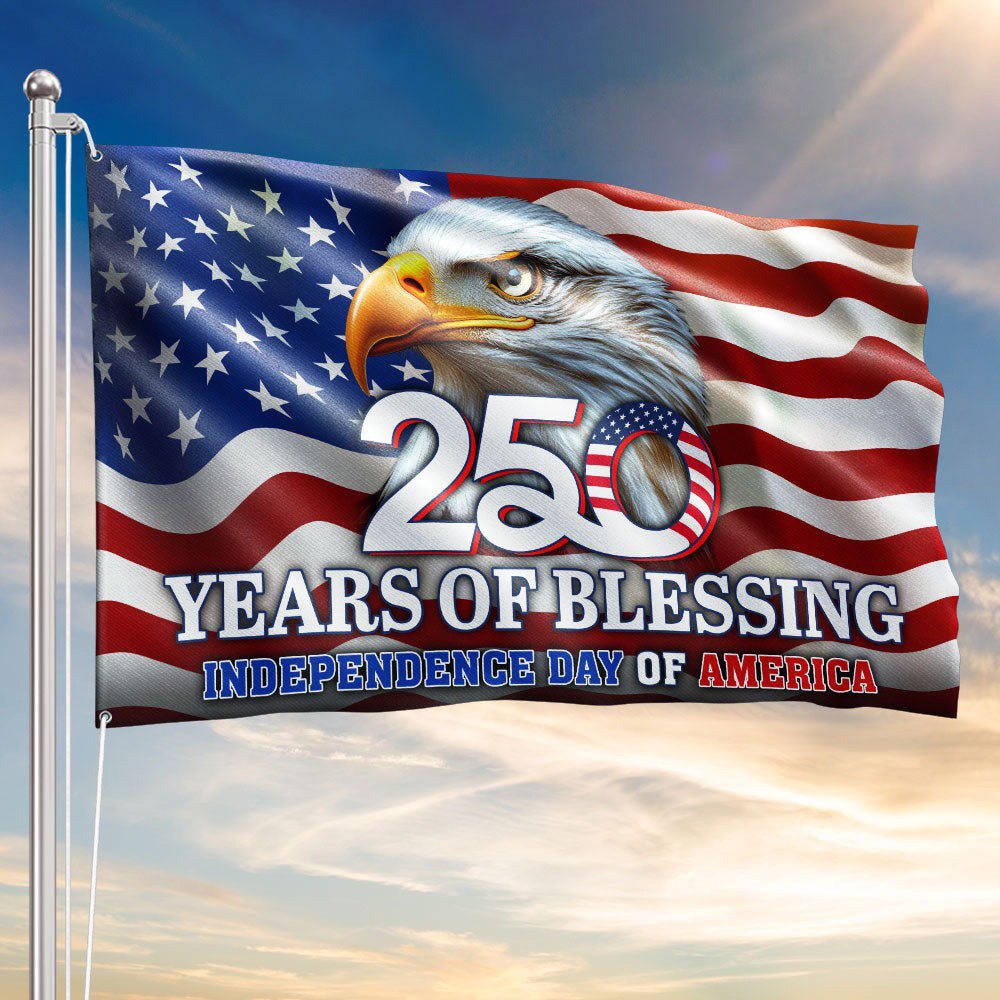 1776 2026 250th Anniversary Eagle American Flag 250 Years Blessing Independence Day USA Patriotic Gift