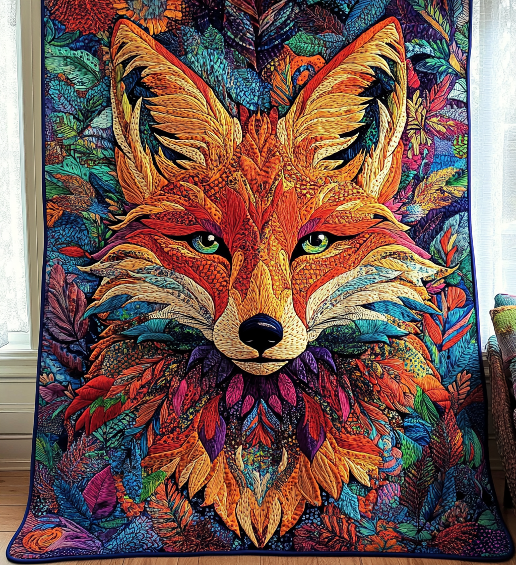 Abstract Fox Quilted Blanket Bedroom Ideas Best Father's Day Gifts