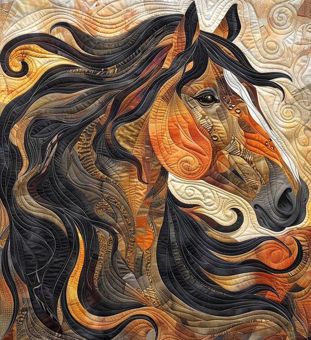 Abstract Horse Quilted Blanket Good Bed Sets Dad Birthday Gifts