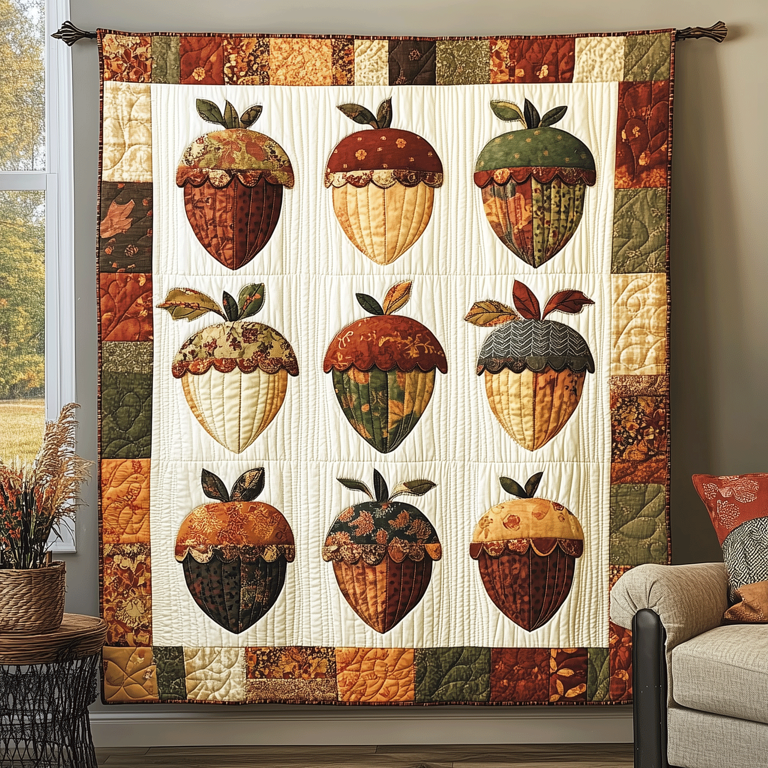 Acorn Harvest Quilted Blanket Best Bed Sheet Set Meaningful Gifts For Mom