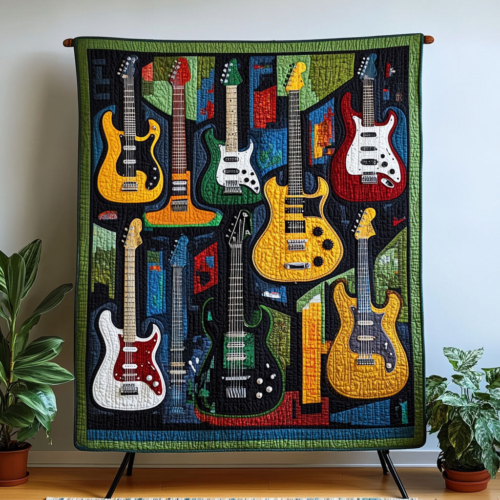 Acoustic Vibes Quilted Blanket Bed Room Decoration Last Minute Mother's Day Gifts